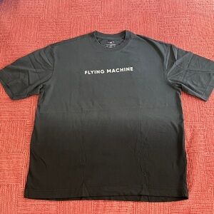 Flying Machine men’s blue to black fade Men's cotton short sleeve Tee